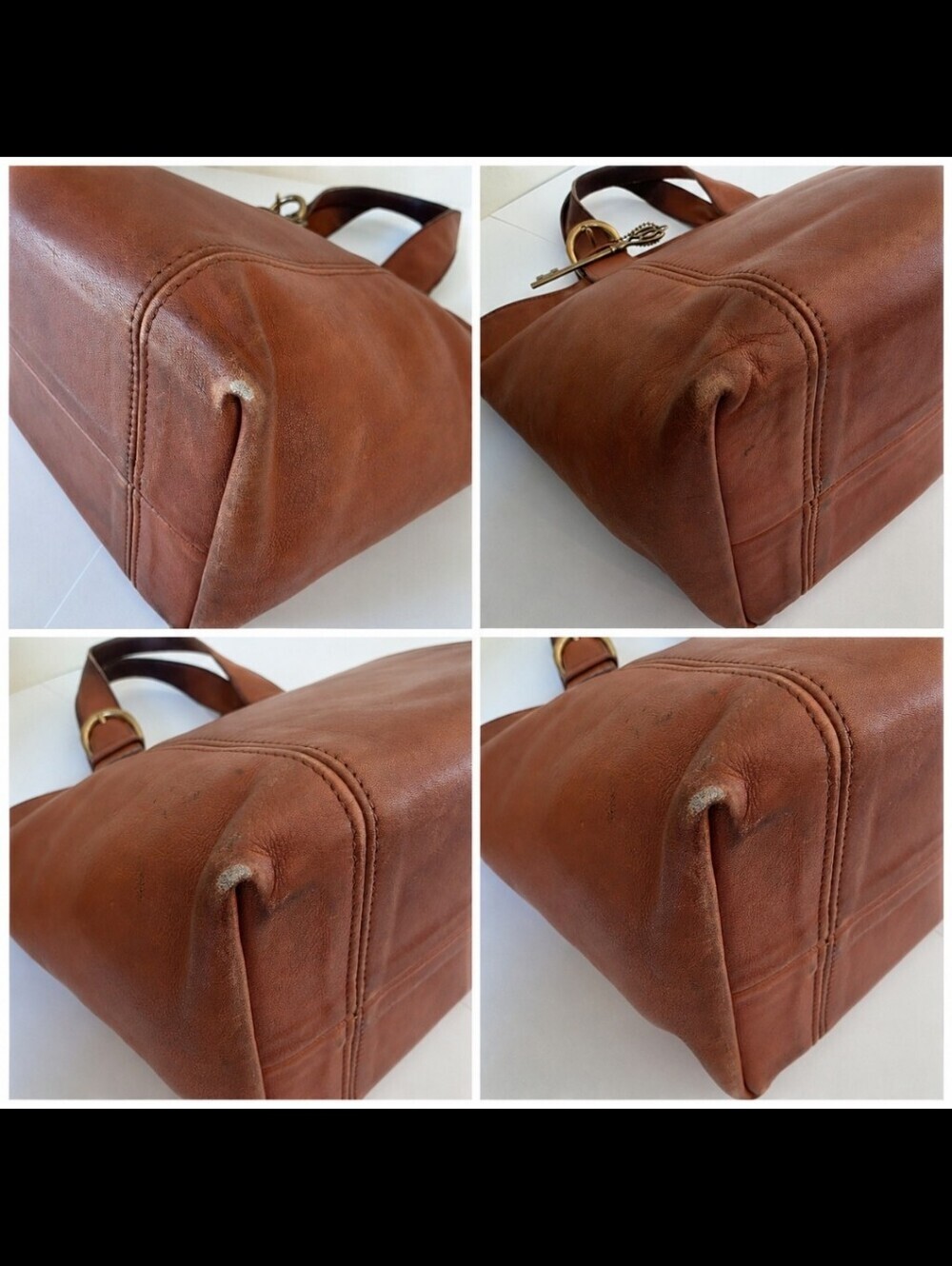 Vintage Coach Small Waverly Tote British Tan Glovetanned Leather Made In Hungary - Picture 13 of 15